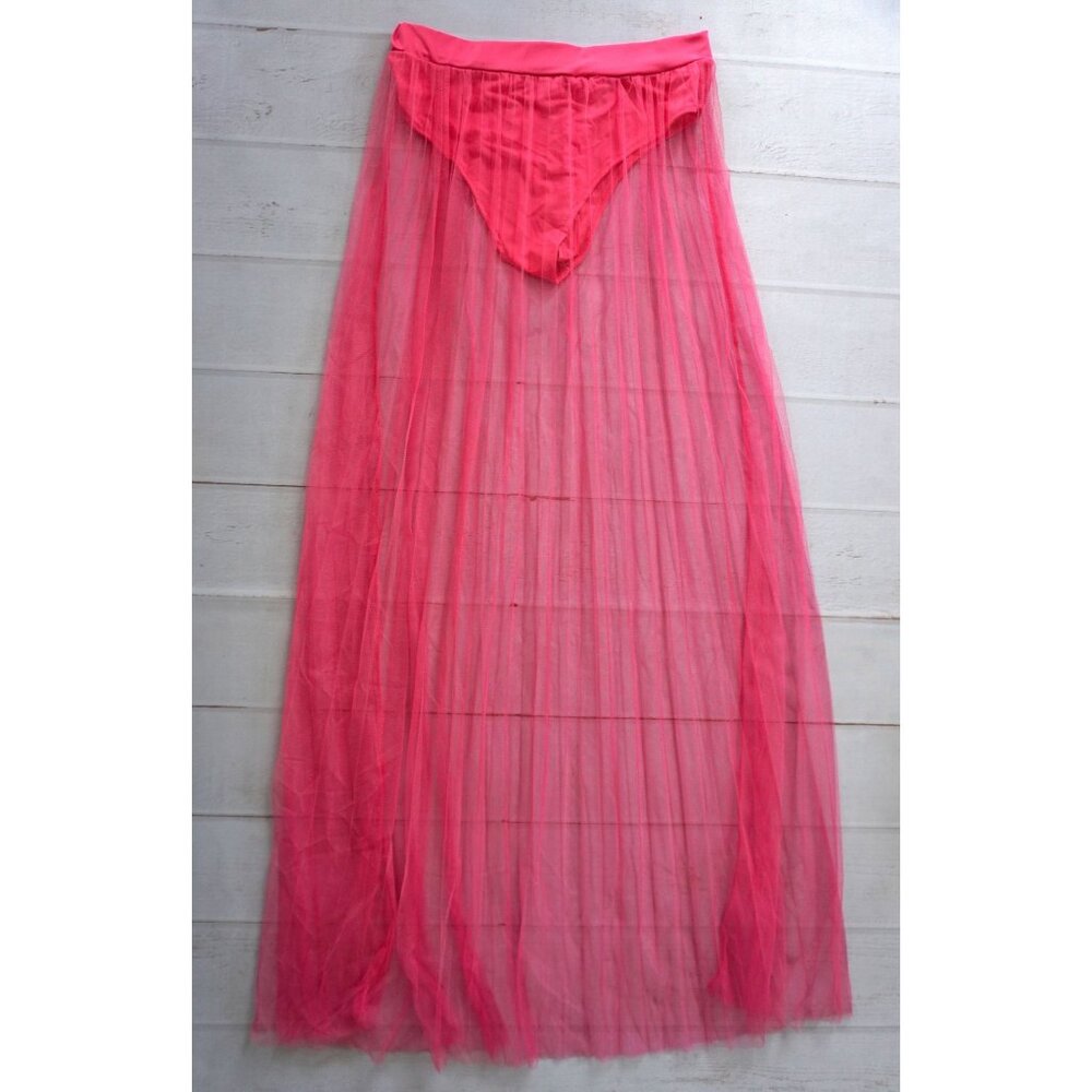 Sheer Pink Maxi Skirt With Attached Brief/ Panties - Size XL, NWOT - Picture 3 of 7
